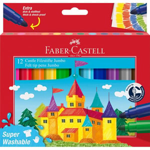 Faber-Castell Jumbo-Filzstift, mehrfarbig, 12 Stück