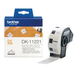 Brother DK-11221 Labeling Ribbons: Black on White