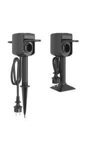 WOOX R6079 Type F Electrical Outlet, Black