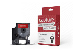 Capture CA-18057 Etikettierbänder, schwarz auf weiß