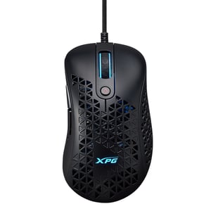 XPG SLINGSHOT Gamingmus, tvåhandsmodell, USB Typ A, optisk, 12 000 DPI