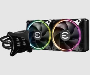 EVGA 400-HY-CX24-V1 PC Cooling System All-in-One Liquid CPU Cooler 12 cm Black