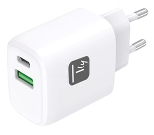 Techly IPW-USB-20WAC Portable Device Charger, Universal, White, AC, Fast Charging, Indoor