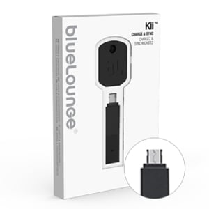 Bluelounge Kii Micro-USB Micro-USB B USB A Czarny