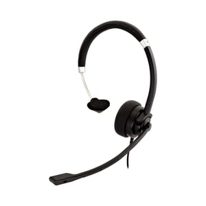 V7 HA401 hörlurar/headset Sladdanslutet Huvudband Kontor/callcenter Svart, Silver