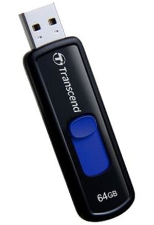 Transcend JetFlash Elite JetFlash 760, 64 GB USB-minne, USB Typ A 3.2 Gen 1 (3.1 Gen 1), svart, blå