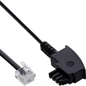 InLine 18606 kabel telefoniczny 6 m Czarny