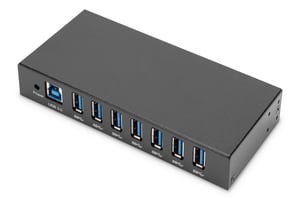 Digitus USB 3.0-koncentrator, 7-portars, Industrial Line