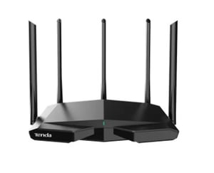Tenda TX27 PRO trådlös Gigabit Ethernet-router, trebandig (2,4 GHz / 5 GHz / 6 GHz), svart