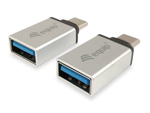 Equip 133473 Adapter für USB-Typ-C- und USB-Typ-A-Kabel, silberfarben