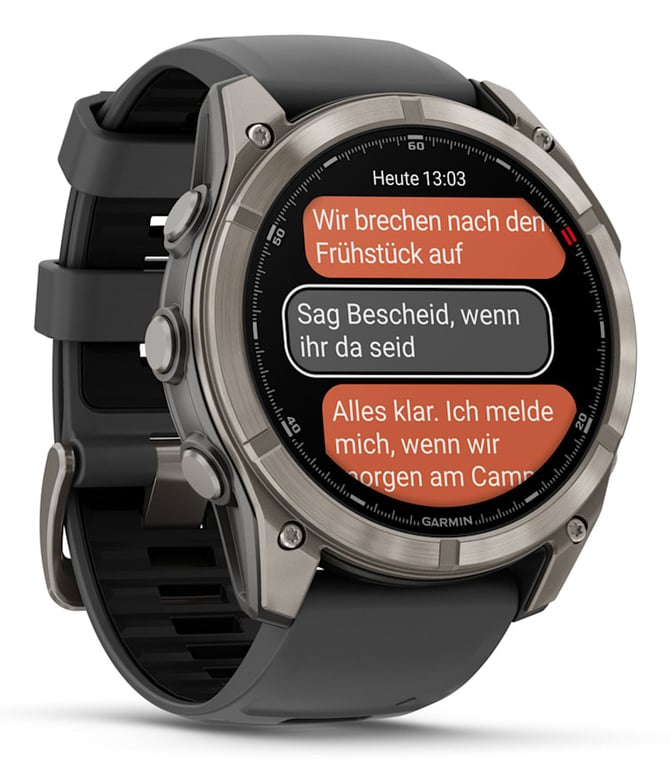 фото Смарт-годинник Garmin Fenix 8 Pro 51 mm AMOLED Titanium with Graphite/Black Silicone Band (010-03199-10/11)