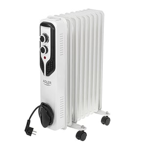 Adler AD 7816 Outdoor Heater, White, 2000 W, Electric Oil-Filled Room Heater