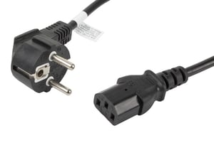 Lanberg CA-C13C-11CC-0018-BK strömkabel, svart, 1,8 m, C13-kontakt, CEE7/7-uttag