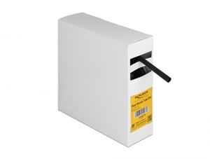 DeLOCK Schrumpfschläuche, Innenseite mit Kleber, Schrumpfverhältnis 3:1, 5 m x 6,4 mm, schwarz