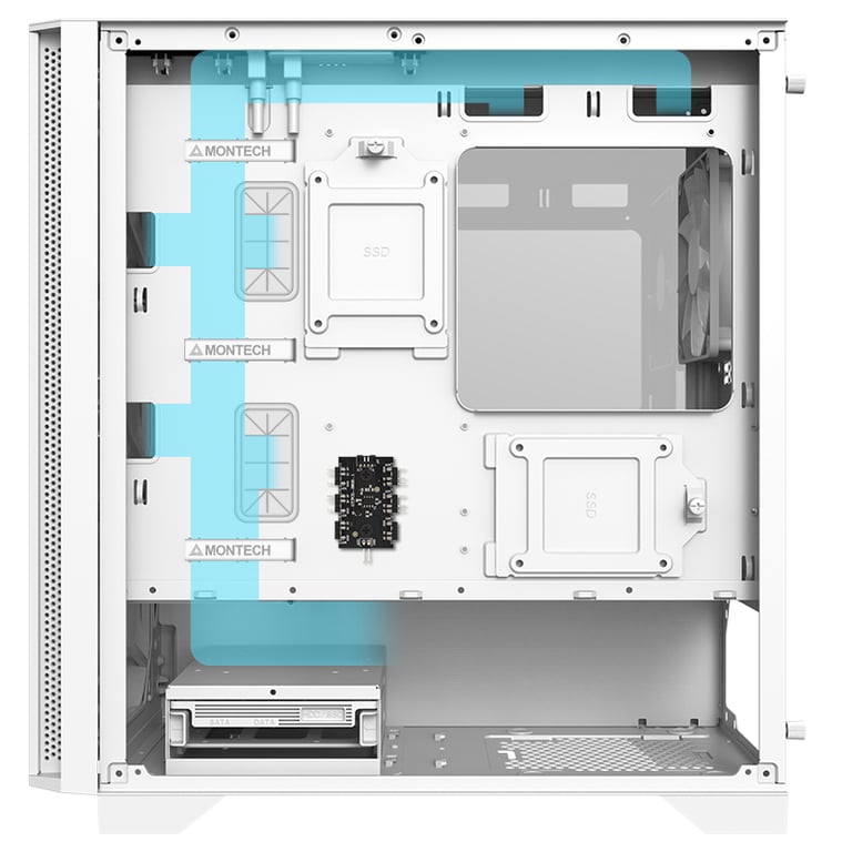 Montech Air 100 ARGB Mini Tower Biały