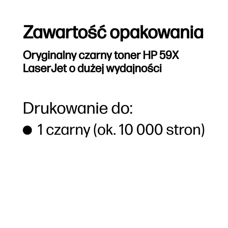 HP Oryginalny czarny toner 59X LaserJet o dużej wydajności