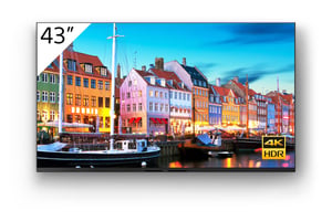 Sony FW-43BZ35J skyltdisplay Platt skärm Digital Signage 109,2 cm (43") VA Wi-Fi 560 cd/m² 4K Ultra HD Svart Inbyggd processor Android 10 24/7