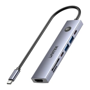UNITEK uHUB S7 Pro 2 x USB 3.2 Gen 1 (3.1 Gen 1) Type-B 5000 Mbit/s Szary