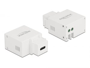 DeLOCK Keystone-Ladeanschlussmodul USB Typ C, 2,1 A, weiß