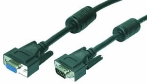 LogiLink 5 m VGA-kabel VGA–VGA (D-Sub) Svart
