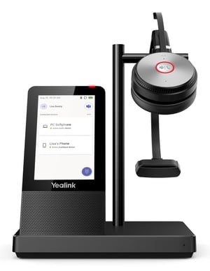 Yealink WH66 Mono Teams Osobisty system konferencji audio Bezprzewodowy Opaska na głowę Biuro/centrum telefoniczne USB Typu-A Bluetooth Podstawka do ładowania Czarny