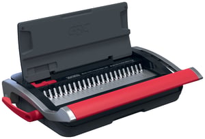 GBC CombBind CB15 Comb Binder, 165 sheets. Black, Red