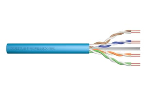 Digitus CAT 6A-Installationskabel, U/UTP, Eca, AWG 23/1, LSOH, 500 m, blau, Spule