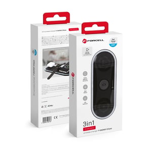 Forcell 5903396208133 ładowarka do urządzeń przenośnych Słuchawki, Smartfon, Smartwatch Czarny USB Bezprzewodowe ładowanie Szybkie ładowanie Wewnętrzna