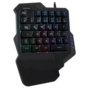LogiLink ID0181 USB-gamingtangentbord, engelska, svart