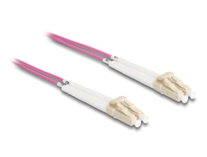 DeLOCK Glasfaserkabel LC-Duplex auf LC-Duplex, Multimode OM4, abgewinkelt, 3 m