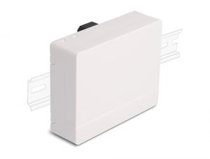 DeLOCK Fiber Optic Connector for DIN Rail, 4 x SC Simplex or LC Duplex, White