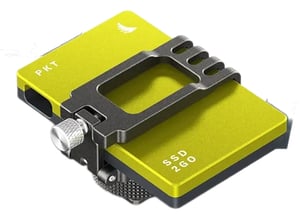 Angelbird Technologies PKTMB1 memory card case, holds 1 card(s), Aluminum, Yellow