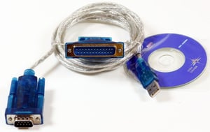 Microconnect USBADB25 Parallelkabel, transparent, 1,8 m, USB Typ A – DB-9