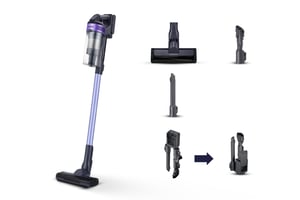 Samsung VS15A6031R4 Upright Vacuum Cleaner, Battery-Powered, Dry, Bagless, 0.8 L, Black