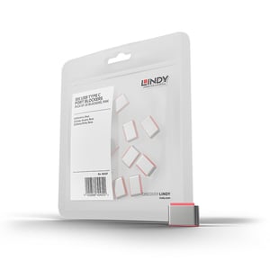 Lindy 40437 USB-Typ-C-Anschlussblocker, rosa, 10 Stück