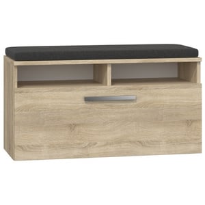 Topeshop RIVA SONOMA Closed Shoe Organizer Cabinet, Oak