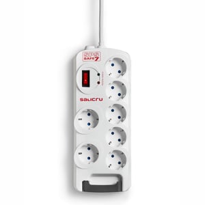 Salicru 680BA000006 Überspannungsschutz, weiß, 7 x Netzsteckdose, 250 V, 1,8 m