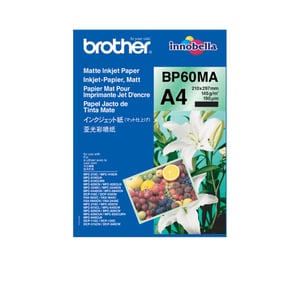 Brother BP-60MA A4 (210x297 mm) Matte Inkjet Paper, 25 sheets, White