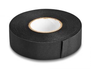 DeLOCK Fabric Tape, 25 m x 25 mm, tear-resistant, self-adhesive, black