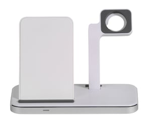 Vivanco 2-in-1-Schnellladegerät für Smartphone und Smartwatch, weiß, USB, Schnellladung, für den Innenbereich