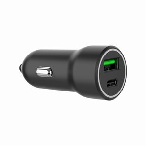 Gembird TA-UC-A2PDQC20-CAR-01 Ladegerät für mobile Geräte, universell, schwarz, Zigarettenanzünder, Schnellladung, automatisch
