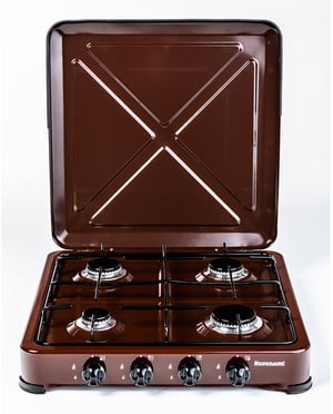 Ravanson K-04BR Cooktop, Brown Countertop, Gas, 4 zones