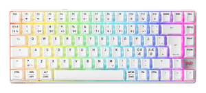CHERRY XTRFY K33 Compact Wireless klawiatura Gaming USB + RF Wireless + Bluetooth QWERTY Skandynawia Biały