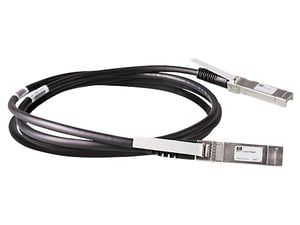 HP 10G SFP+ till SFP+ 3 m Direct Attach-kopparkabel InfiniBand / SFP+ fiberoptisk kabel, svart