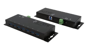 EXSYS EX-1188HMS-3 huby i koncentratory USB 3.2 Gen 1 (3.1 Gen 1) Type-B 5000 Mbit/s Czarny