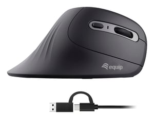 Equip 245119 Mouse, Universal, Right-Handed, USB Type-A + USB Type-C, Optical, 7200 DPI
