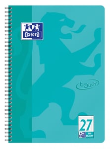 Oxford TOUCH A4+ Notebook, 80 sheets. Color: Aqua