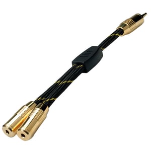 ROLINE 11.09.4213 ljudkabel 0,15 m 3,5 mm 2 x 3,5 mm Svart, Guld