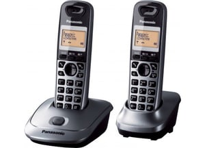Panasonic KX-TG2512 DECT-Telefon Name und Identifizierung des Anrufers Grau
