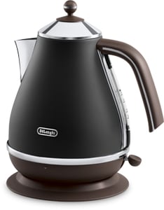 De’Longhi KBOV 2001.BK Wasserkocher 1,7 l, 2000 W, schwarz, braun